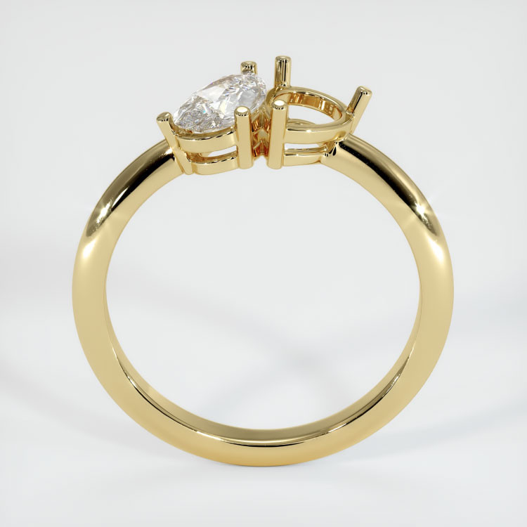 14K Yellow Gold Accent Stones Ring Setting