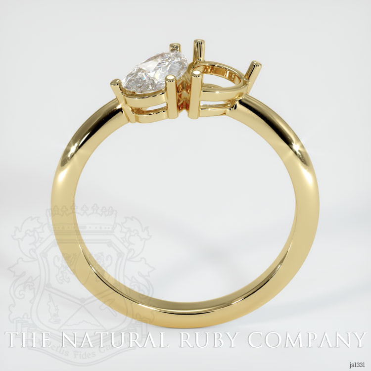 14K Yellow Gold Accent Stones Ring Setting