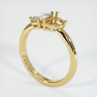 18K Yellow Gold Accent Stones Ring Setting Video
