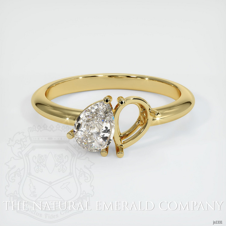 18K Yellow Gold Accent Stones Ring Setting