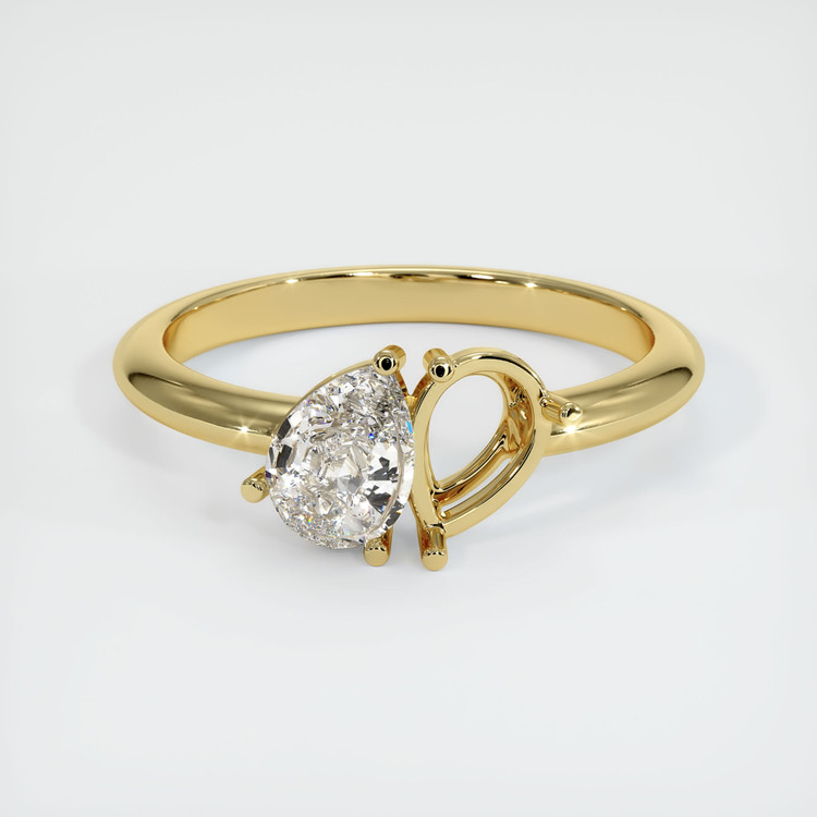 18K Yellow Gold Accent Stones Ring Setting