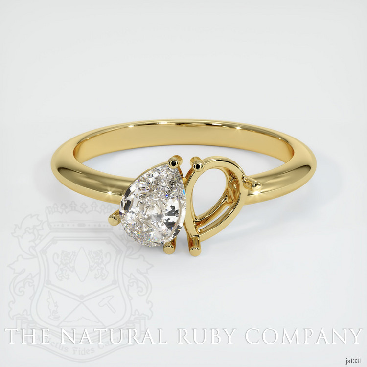 18K Yellow Gold Accent Stones Ring Setting