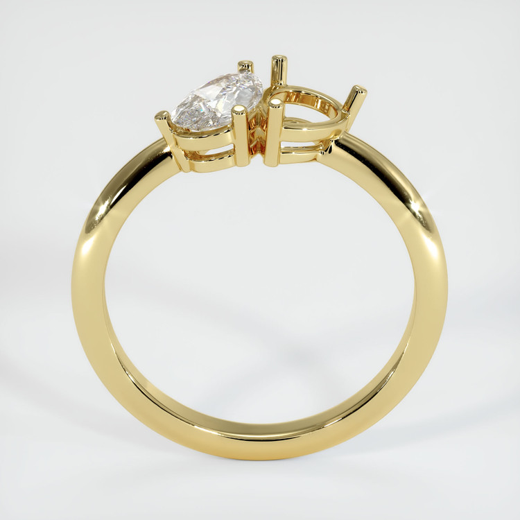 18K Yellow Gold Accent Stones Ring Setting