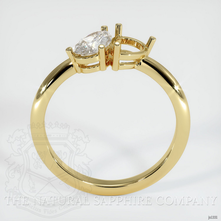 18K Yellow Gold Accent Stones Ring Setting