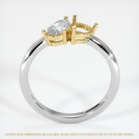 14K Yellow & White Accent Stones Ring Setting Image