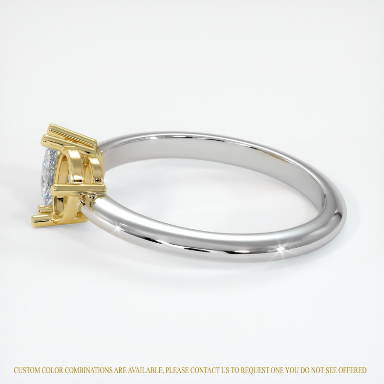 18K Yellow & White Accent Stones Ring Setting