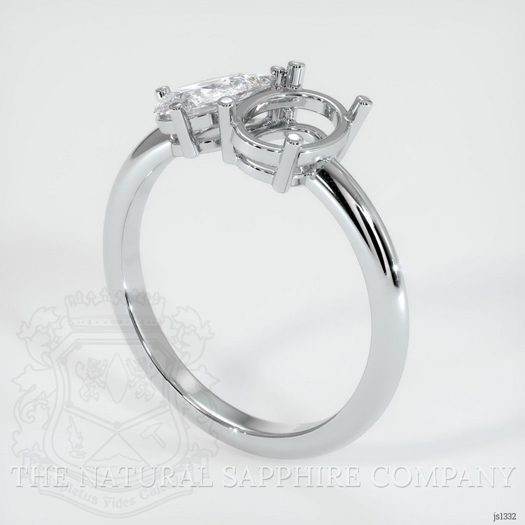 Platinum 950 Accent Stones Ring Setting