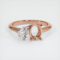 14K Rose Gold Accent Stones Ring Setting Image