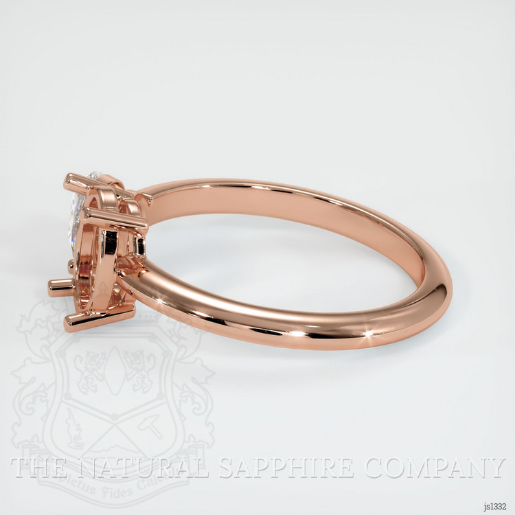 14K Rose Gold Accent Stones Ring Setting