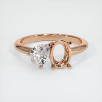 18K Rose Gold Accent Stones Ring Setting Image