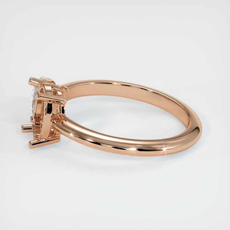 18K Rose Gold Accent Stones Ring Setting
