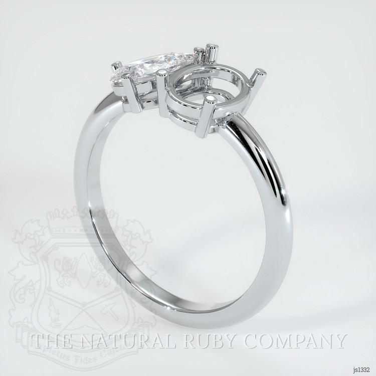 10K White Gold Accent Stones Ring Setting