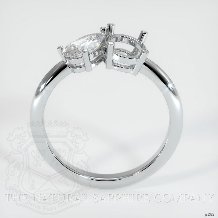 10K White Gold Accent Stones Ring Setting