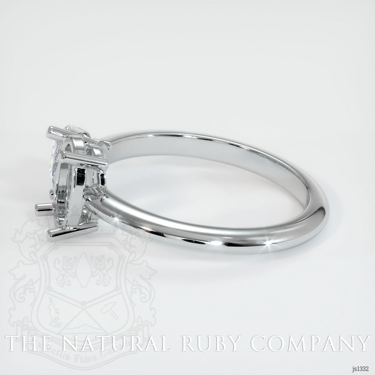 14K White Gold Accent Stones Ring Setting