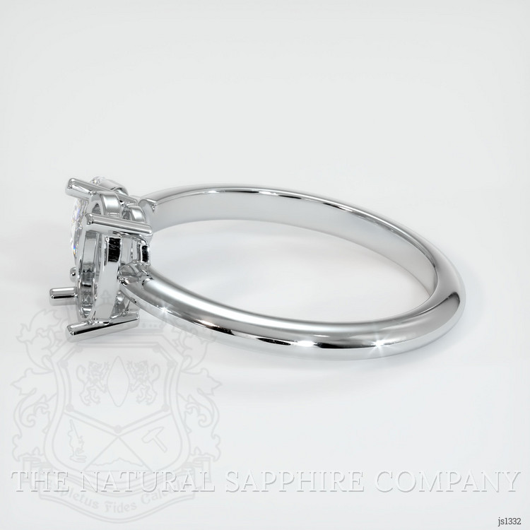 18K White Gold Accent Stones Ring Setting