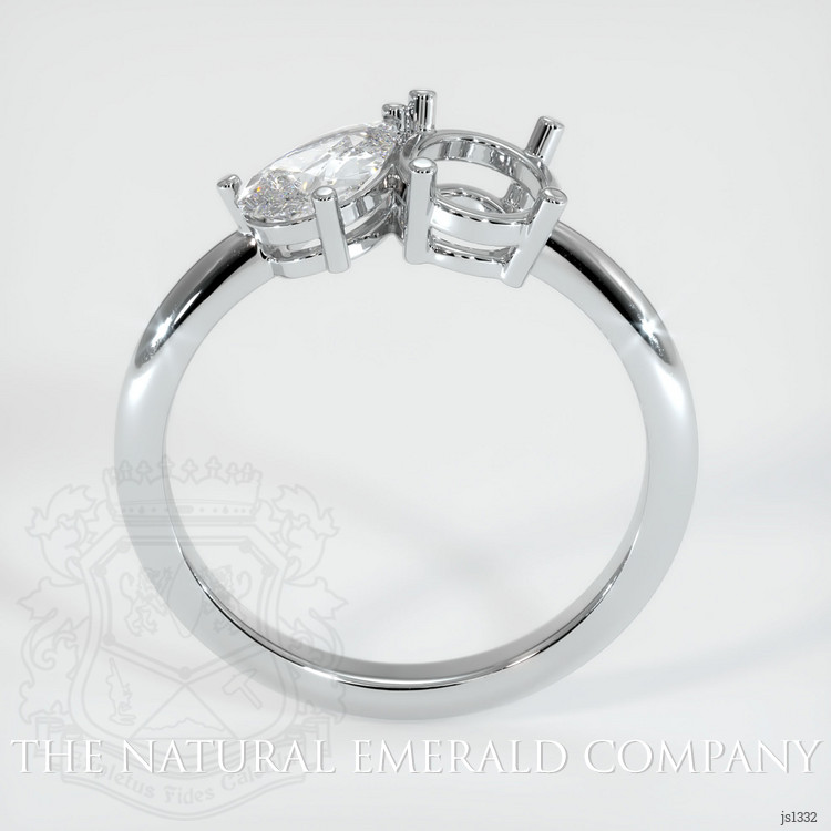 18K White Gold Accent Stones Ring Setting