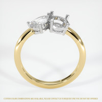 14K White & Yellow Accent Stones Ring Setting Image