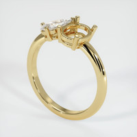 14K Yellow Gold Accent Stones Ring Setting Video