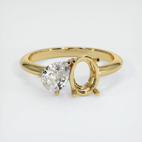 14K Yellow Gold Accent Stones Ring Setting Image