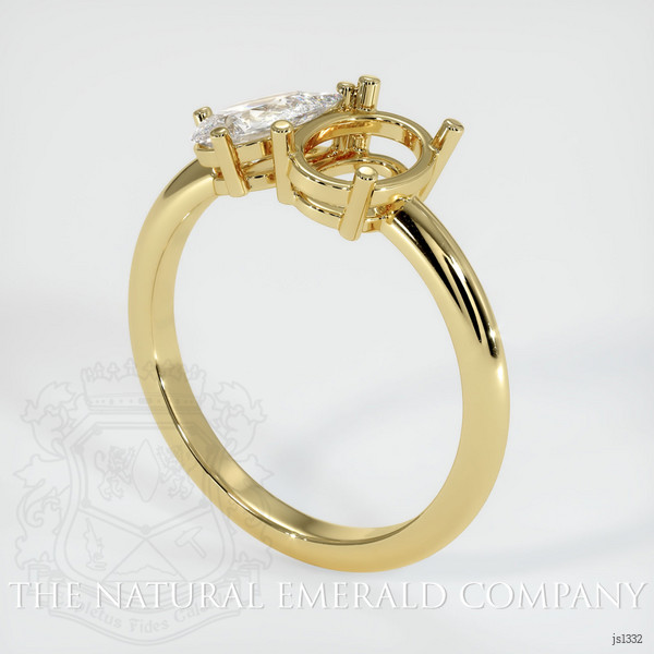 Emerald Ring 0.64 Ct. 18K Yellow Gold