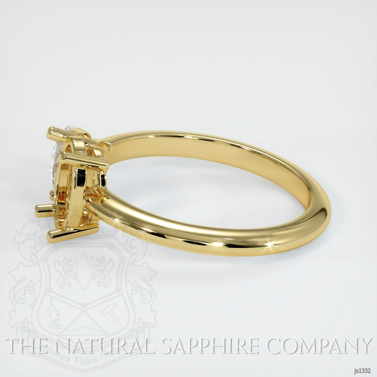 18K Yellow Gold Accent Stones Ring Setting