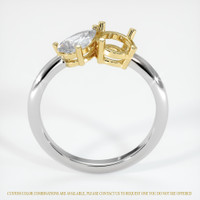 14K Yellow & White Accent Stones Ring Setting Image