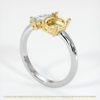 18K Yellow & White Accent Stones Ring Setting Video