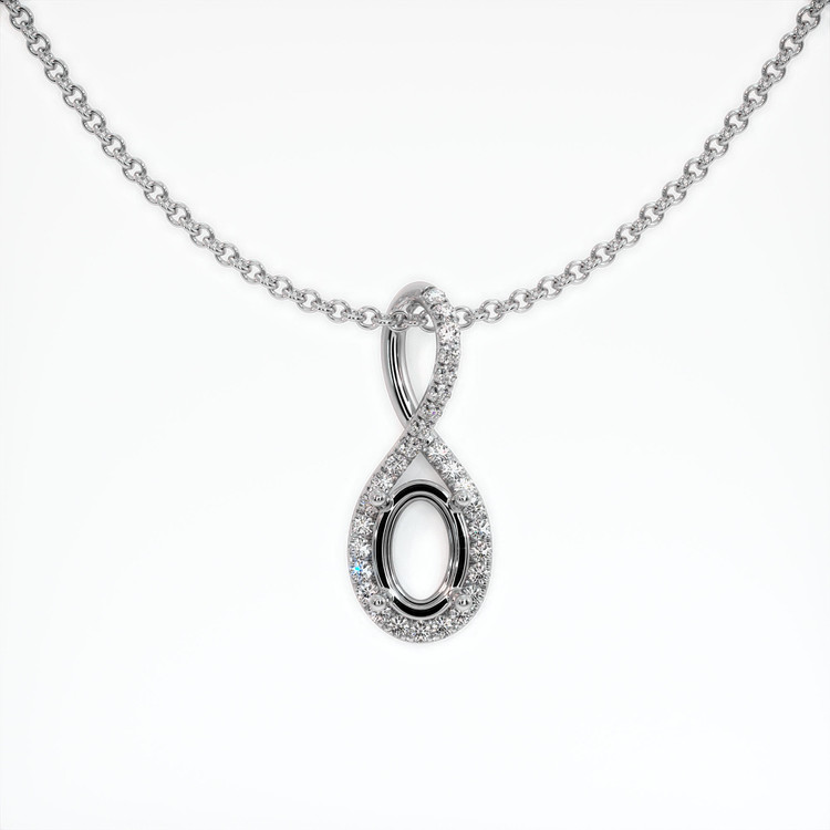 Platinum 950 Pave Pendant Setting