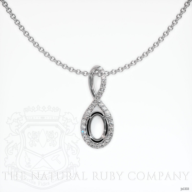 Platinum 950 Pave Pendant Setting