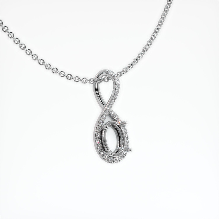 Platinum 950 Pave Pendant Setting