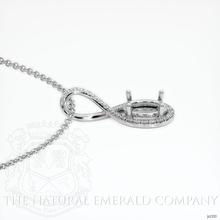 Platinum 950 Pave Pendant Setting