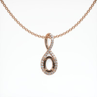 14K Rose Gold Pave Pendant Setting Video