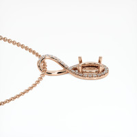 14K Rose Gold Pave Pendant Setting Image