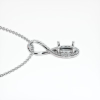 18K White Gold Pave Pendant Setting Image