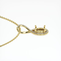10K Yellow Gold Pave Pendant Setting Image