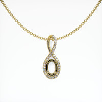 14K Yellow Gold Pave Pendant Setting Video