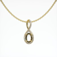 18K Yellow Gold Pave Pendant Setting Video