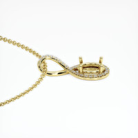 18K Yellow Gold Pave Pendant Setting Image