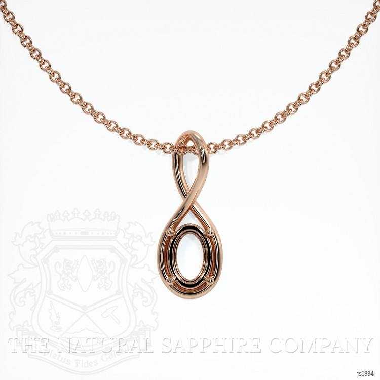 14K Rose Gold Solitaire Pendant Setting