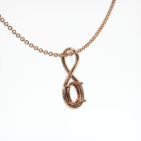 14K Rose Gold Solitaire Pendant Setting Image