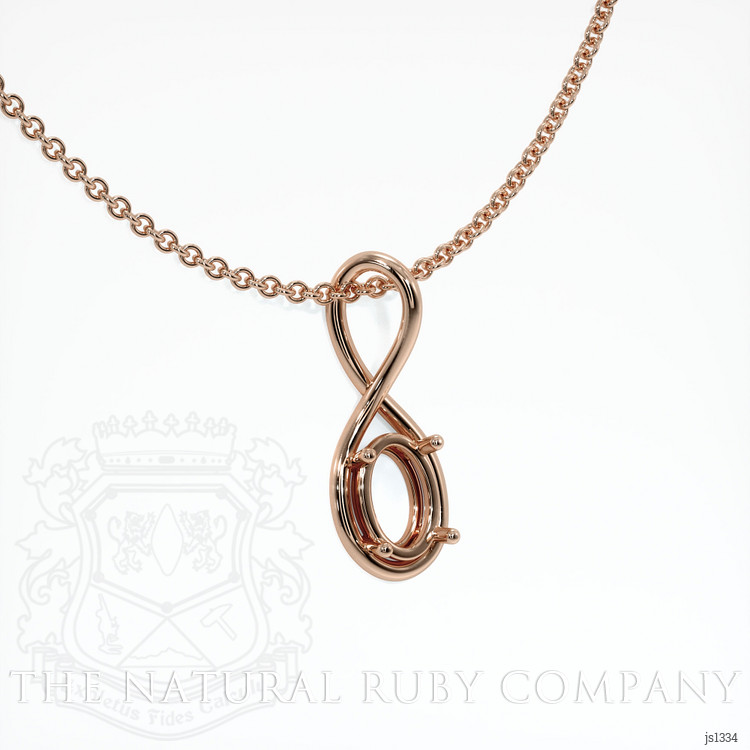 14K Rose Gold Solitaire Pendant Setting