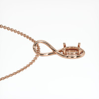 14K Rose Gold Solitaire Pendant Setting Image