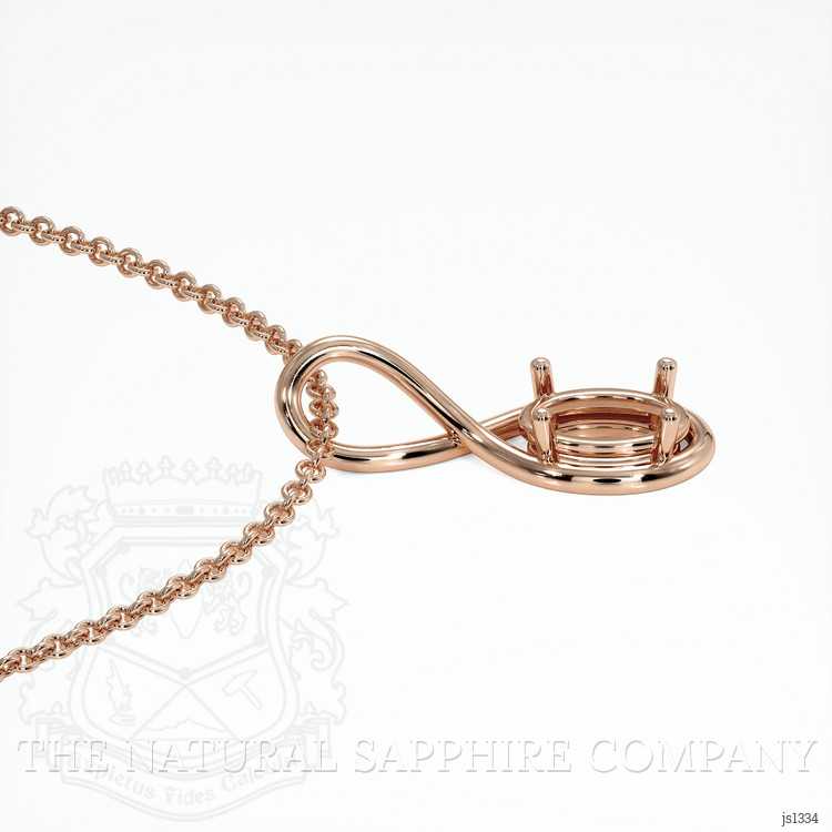 14K Rose Gold Solitaire Pendant Setting