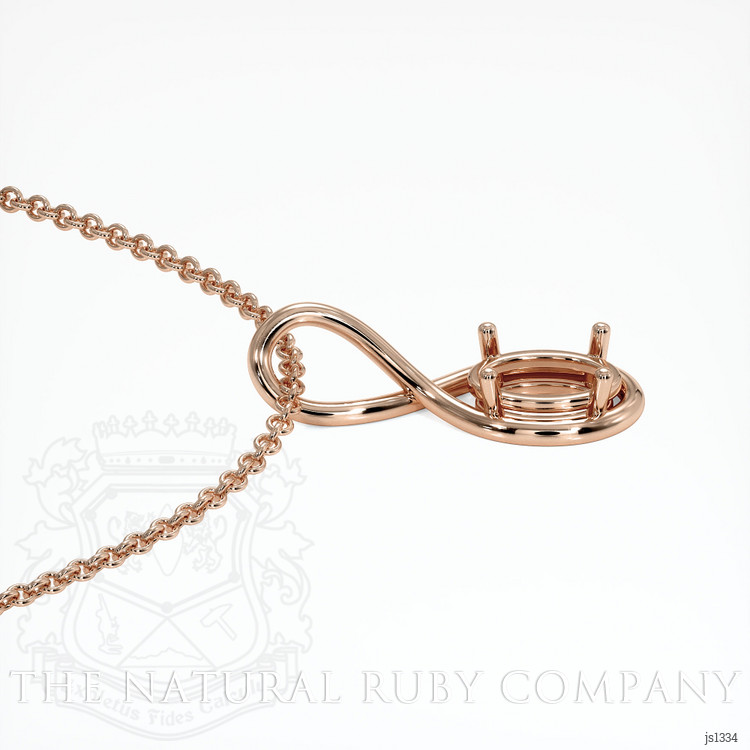 14K Rose Gold Solitaire Pendant Setting