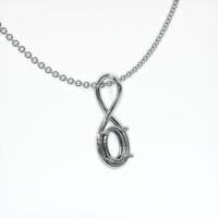10K White Gold Solitaire Pendant Setting Image