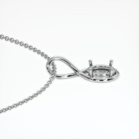 10K White Gold Solitaire Pendant Setting Image