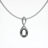14K White Gold Solitaire Pendant Setting Video