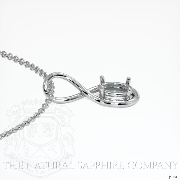 14K White Gold Solitaire Pendant Setting