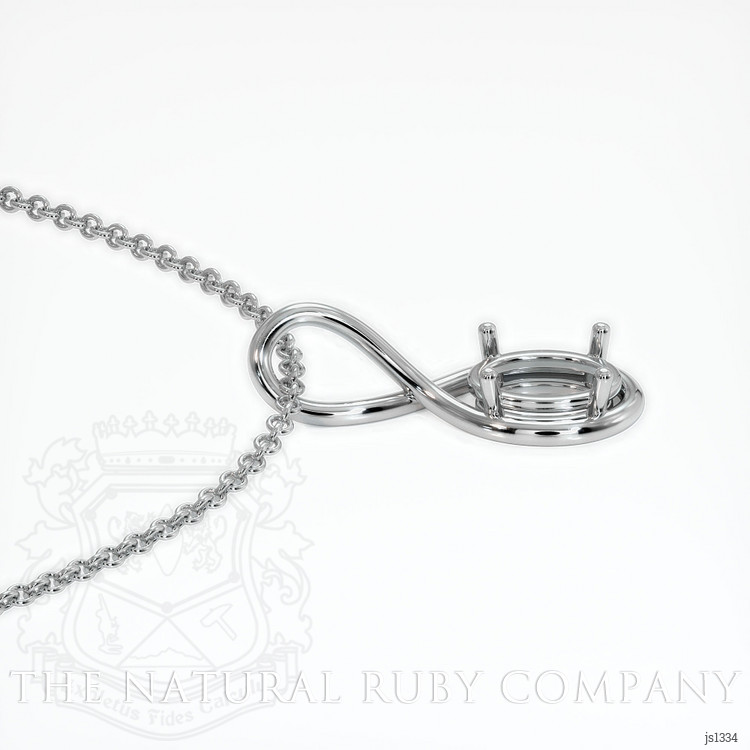 14K White Gold Solitaire Pendant Setting