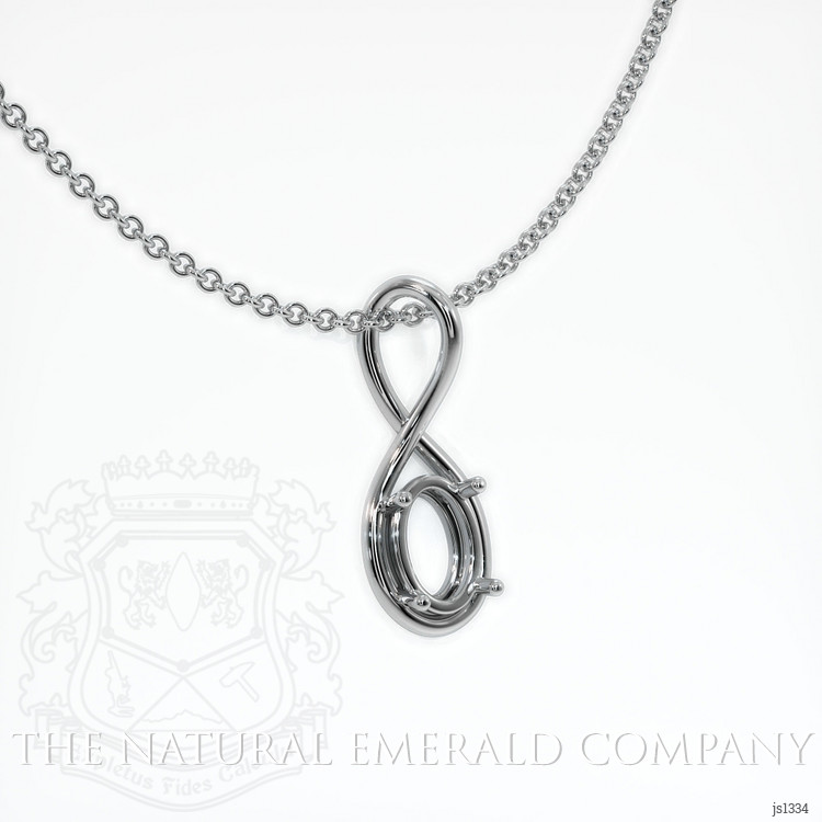 18K White Gold Solitaire Pendant Setting
